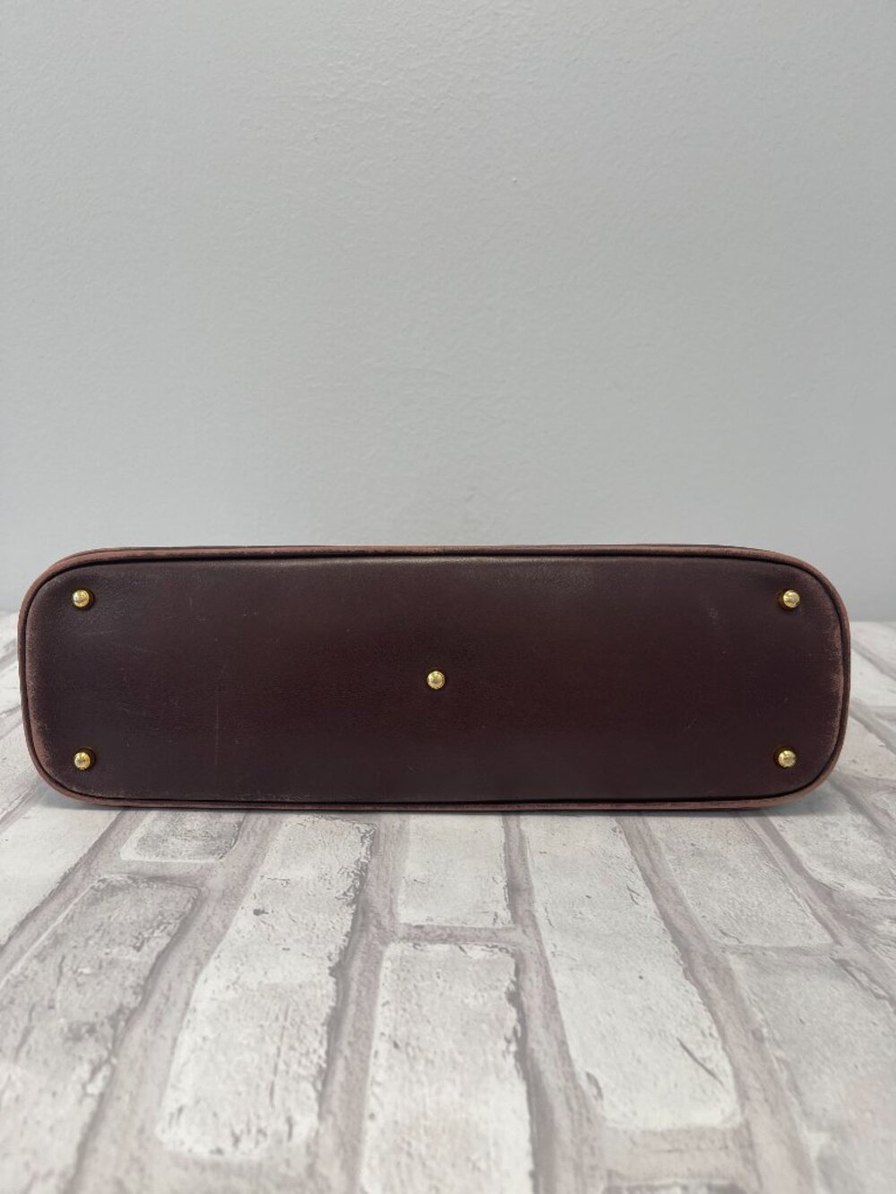 Gucci Vintage Bamboo Top Handle Shoulder Bag in Burgundy Leather - Preowned - Picture 3 of 14